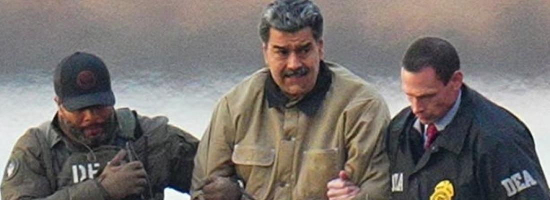 U.S. federal agents escort Venezuelan president Nicolás Maduro to a U.S. court. (Photo via Instagram.)