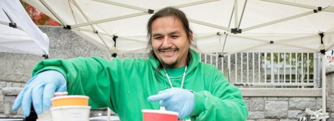 Coffee cups collected during the Coffee Cup Revolution event in Vancouver. (Photo via MakeWay’s Facebook page.)