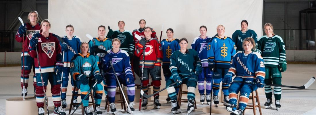 PWHL players (Photo via PWHL’s Facebook page.)