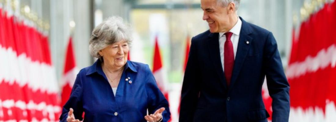 The Honourable Louise Arbour and Prime Minister Mark Carney. (Photo via X.)
