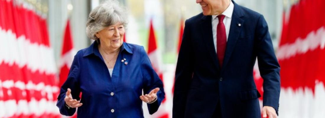 The Honourable Louise Arbour and Prime Minister Mark Carney. (Photo via X.)