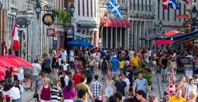 More than 27 million Canadians (about three in four) live in one of Canada’s large urban centres, such as Montreal. More than 27 million Canadians (about three in four) live in one of Canada’s large urban centres, such as Montreal.