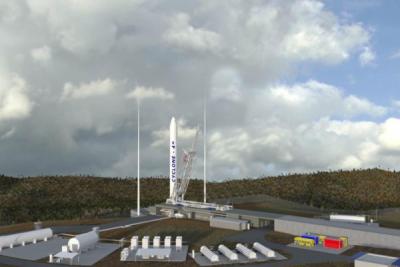 Artist’s conception of the planned spaceport. (https://www.maritimelaunch.com/launch)