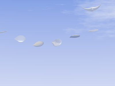 Artist’s conception of the mysterious objects spotted by pilot Kenneth Arnold. (Photo via Wikimedia Commons.) Artist’s conception of the mysterious objects spotted by pilot Kenneth Arnold. (Photo via Wikimedia Commons.)