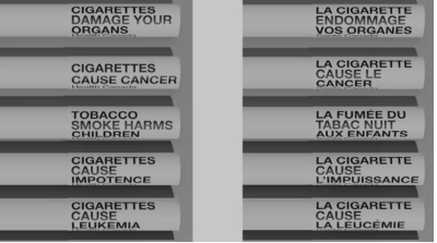 A sample of the new cigarette warning labels. (Source: Health Canada via cbc.ca.) A sample of the new cigarette warning labels. (Source: Health Canada via cbc.ca.)
