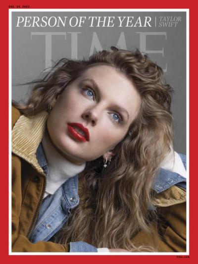 TIME magazine cover, December 2023, featuring Taylor Swift, TIME Person of the Year. (Photo via X.) TIME magazine cover, December 2023, featuring Taylor Swift, TIME Person of the Year. (Photo via X.)