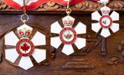 Order of Canada insignia, to be granted to 80 remarkable Canadians. (Photo via Instagram.)