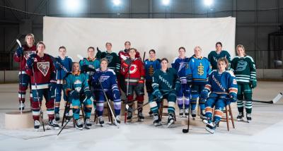 PWHL players (Photo via PWHL’s Facebook page.)