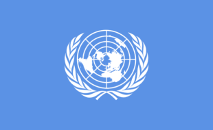 Flag of the United Nations. 