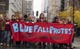 Students protest against the Quebec government’s tuition hikes for out-of-province students attending English universities. (THE CANADIAN PRESS/Christinne Muschi) 