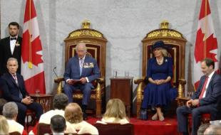 King Charles III opens Parliament by delivering the Speech from the Throne. (Photo via X.)