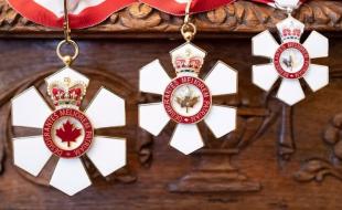 Order of Canada insignia, to be granted to 80 remarkable Canadians. (Photo via Instagram.)