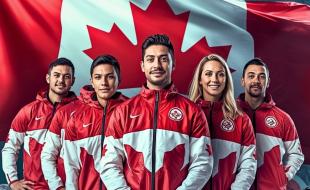 Members of Canada’s bobsleigh team prepare to compete at the Winter Olympic Games. (Photo via Facebook.)